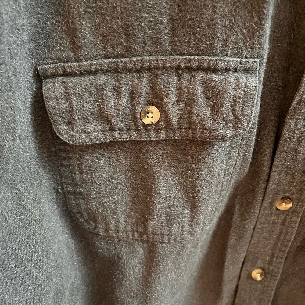 Guide Series Heavy Gray Flannel Button Down Shirt… - image 4